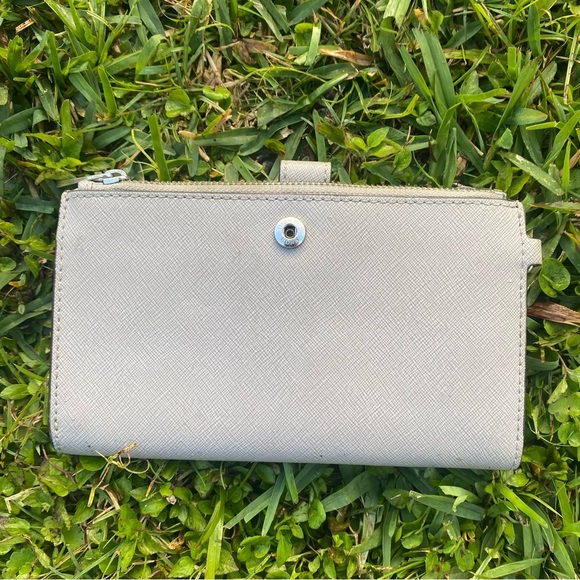 Michael Kors Signature Women's Double Zip Wallet, Aluminum  Michael Kors Gray - Picture 8 of 12